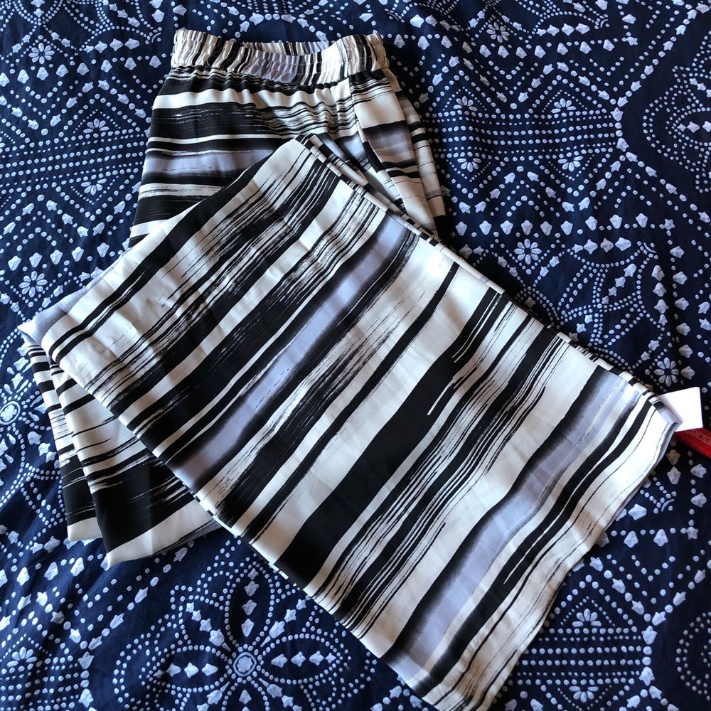 Parker silk wide leg pants L